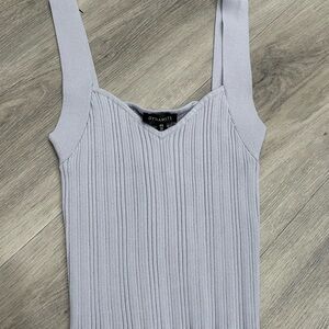Dynamite Women's Light blue Gray Ribbed Tank